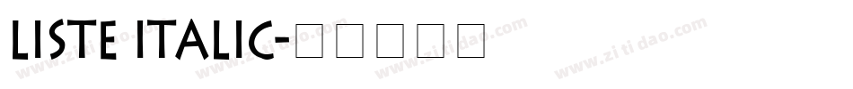 Liste Italic字体转换